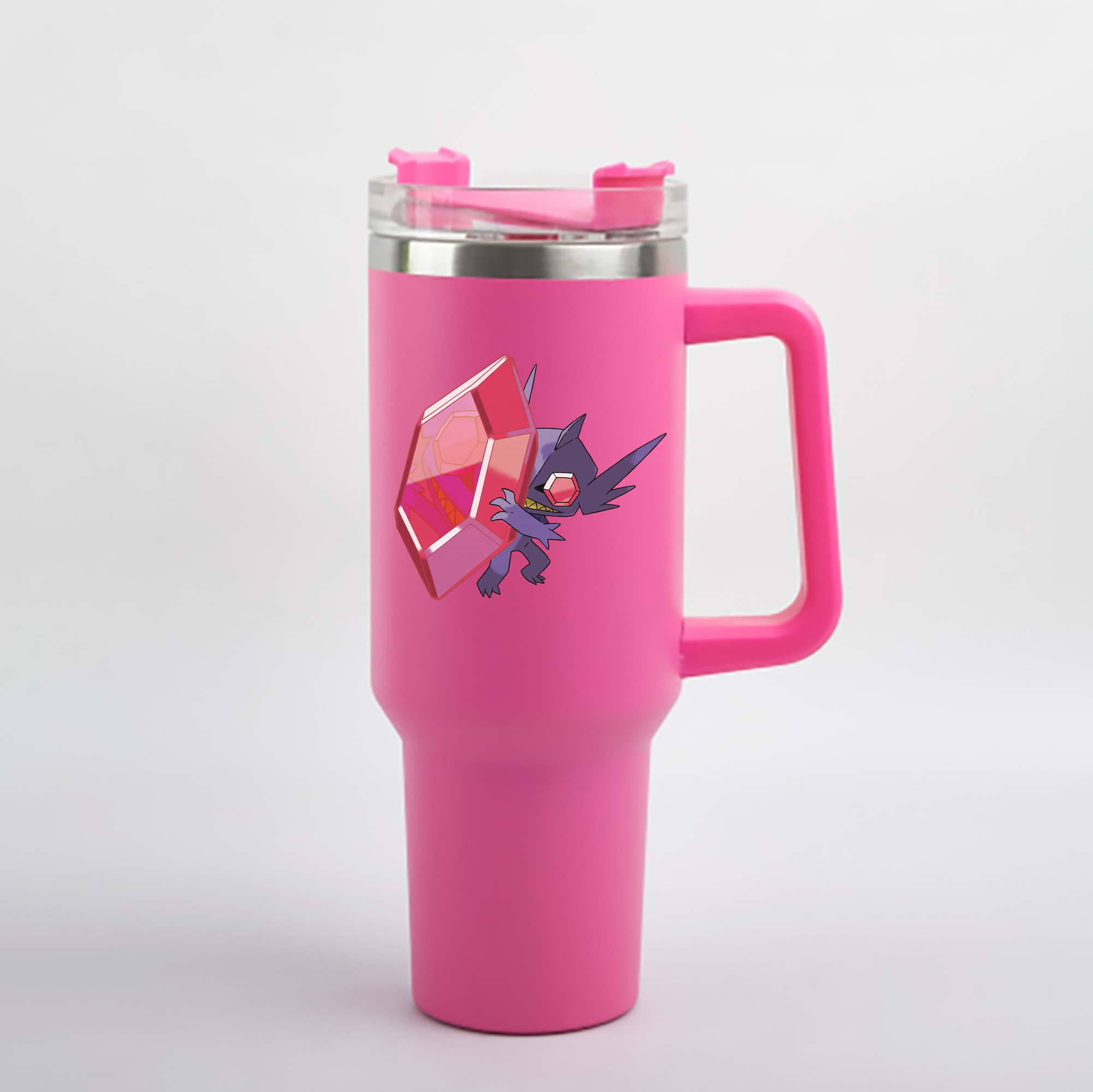 （画像用） ポケットモンスター Pokémon 1200mL車用タンブラー - クリスタルステッカー（プラスチックストロー付き）